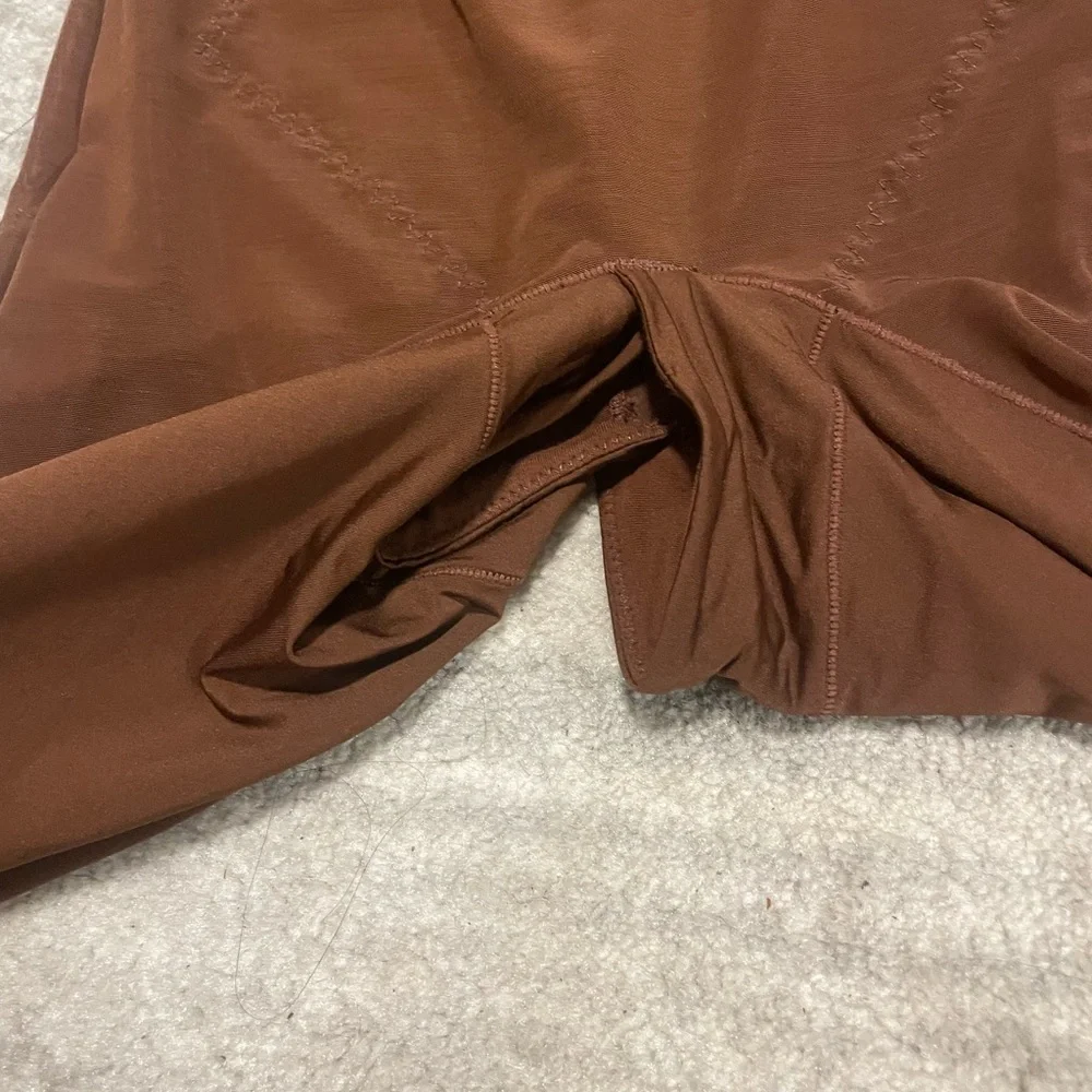 Popilush Chocolate Brown Shapewear Mermaid Maxi Dress Built-In Shaper Medium - Picture 6 of 7